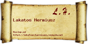 Lakatos Hermiusz névjegykártya